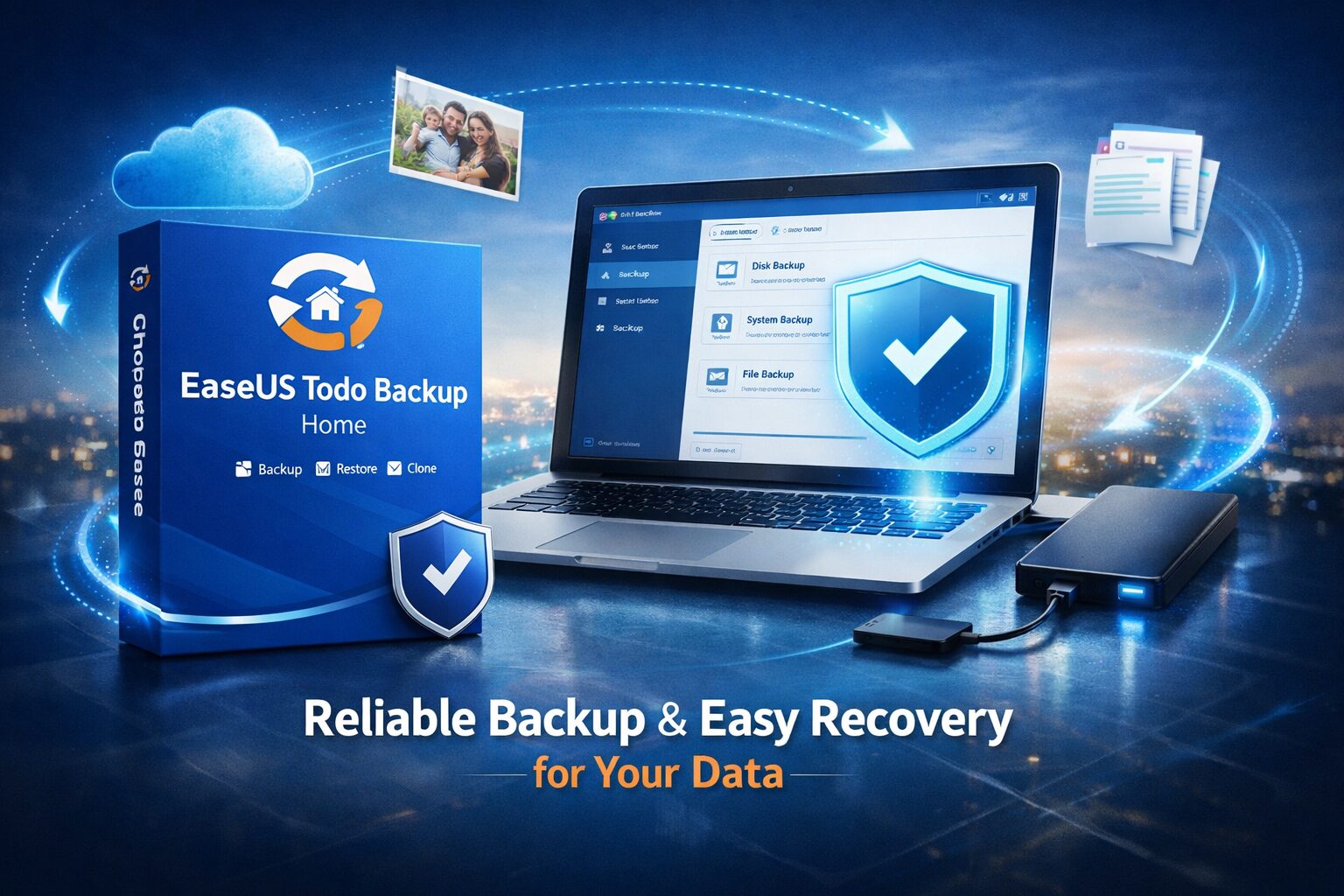 EaseUS Todo Backup Home - Licență gratuită -EaseUS Todo Backup Home este un program care vă permite să faceți backup, să restaurați și să recuperați documente, precum și să creați discuri de urgență și să vă ștergeți complet hard diskul.
