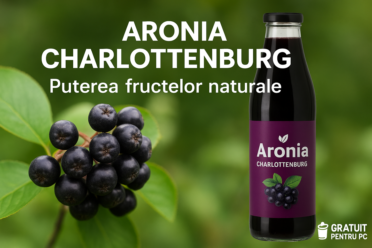 Aronia Charlottenburg – Produse naturale românești pentru sănătate și energie - Descoperă Aronia Charlottenburg – magazinul online românesc cu sucuri, suplimente și produse naturale pe bază de aronia. Calitate premium, livrare rapidă.