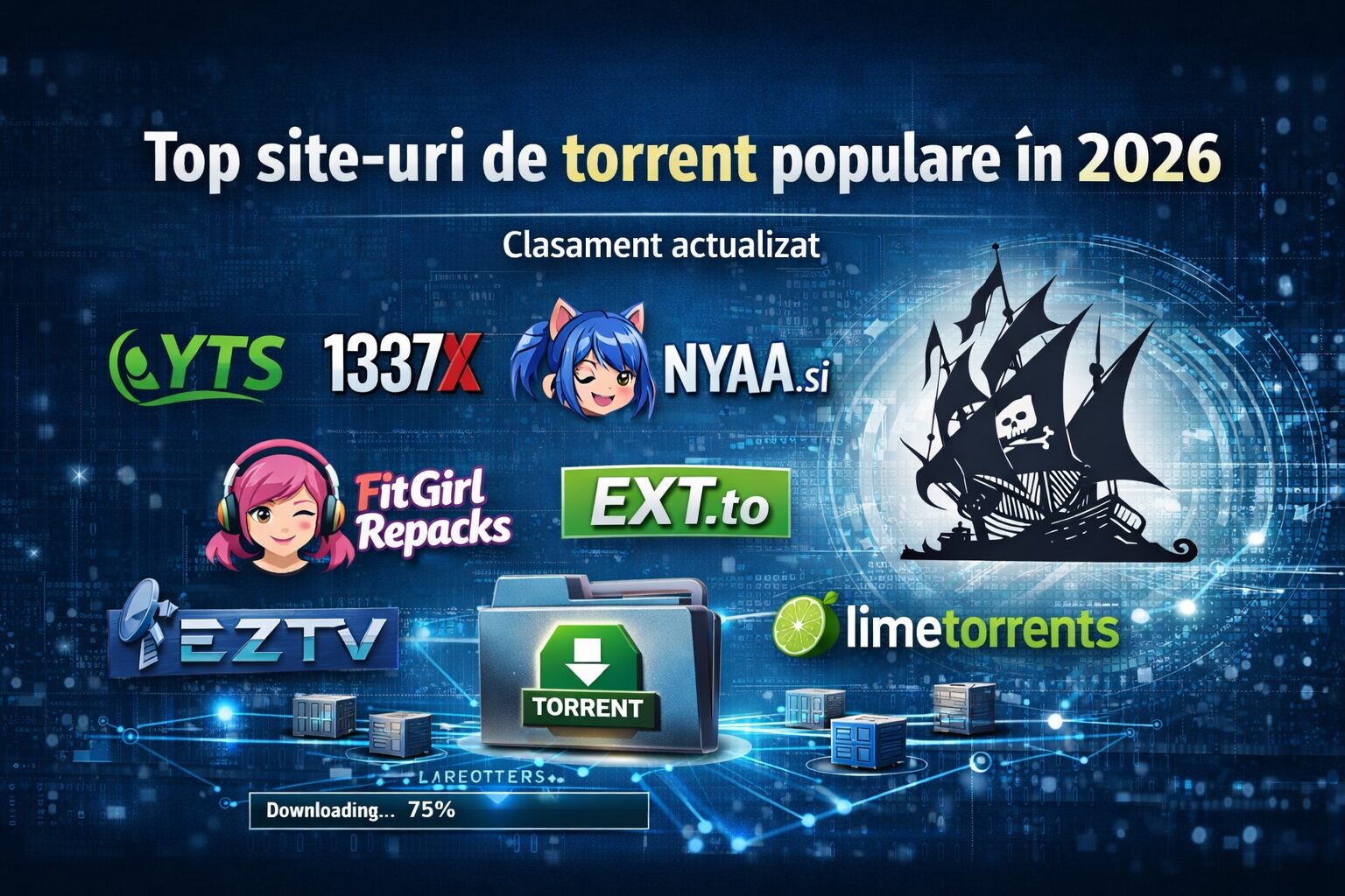 Top site-uri de torrent populare în 2026 – clasament actualizat
